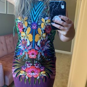 NWT Muse Tropical Print Jersey Bodycon Dress 6